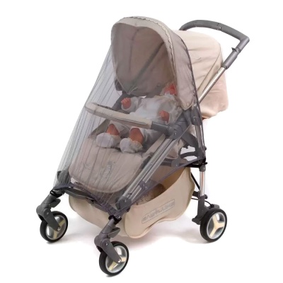 Москитная сетка с клевантами на прогулочную коляску BamBola 036В Серый